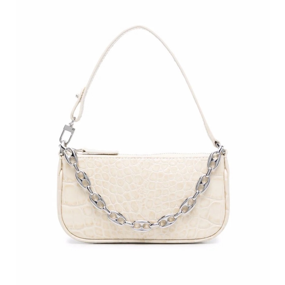 NWT BY FAR
mini Rachel in crocodile embossed leather bag